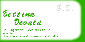bettina devald business card